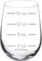 Wine Glass Goblet Measuring Cup Ounces (17 oz Stemless)...