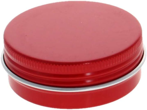 Othmro 12pcs 1oz Metal Round Tins Aluminum Tin Cans Containers with Screw Lid, 50 * 20mm(DxH) Red tin cans for Salve, Spices, Lip Balm, Tea or Can...