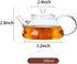 123Arts Mini Tea Pot, Glass Teapot, Clear Teapot, Small Teapot for One Person Use,7oz...