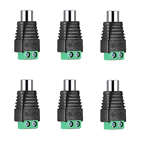 RCA to AV Screw Terminal Connector, RCA Cable Audio Adapter,Phono RCA Female Jack Solderless Converter Audio/Video Connector Speaker Wire to RCA A...
