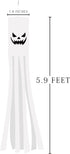 CCINEE 2 Pack Halloween Ghost Windsock Flag with Lights, 70.8 Inch Glow in the dark Halloween Outdoor Hanging Decor for Yard Patio Garden Pathway ...