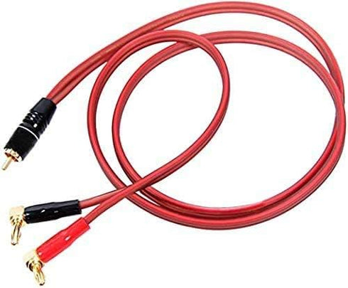 XMSJSIY Banana Plug to RCA Speaker Cable,Speaker Wire RCA Male to Banana Plugs(2banana) 4mm OFC HiFi Speaker Wire 3.28FT (1m)...