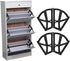 4Pcs/Set Shoes Drawer Hinge Home Furniture Cabinet Hinge Flip Plate Frame Turning Rack Accessory Household Shoe Organizer for Bedroom Living Room...