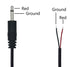 3.5mm Male Plug Jack Connector Replacement Repair, 3.5mm 1/8" TS 2 Pole to Bare Wire Audio Cable...