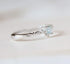 Greendou Fashion Jewelry 925 Sterling Silver Dainty Blue Crystal Ring for Women Simple Square Engagement Finger Ring Ladies Fashion Jewelry (7)...