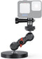 SUREWO Magnetic Camera Mount with Mini Universal Head, Magnetic Mount Base Stand with 1/4"-20 Thread Compatible with GoPro Hero 12 11 10 9 8 7 6 5...