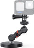SUREWO Magnetic Camera Mount with Mini Universal Head, Magnetic Mount Base Stand with 1/4"-20 Thread Compatible with GoPro Hero 12 11 10 9 8 7 6 5...