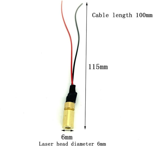 650nm red light laser module industrial laser module adjustable focal length(6mm-cross-4packs)...