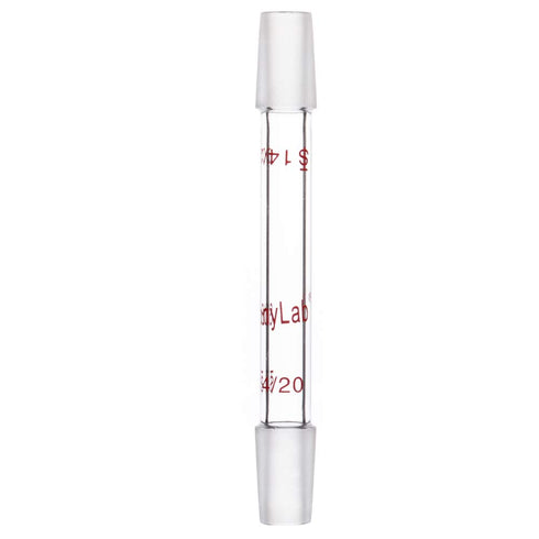 stonylab Glass 14/20 Straight Laboratory Adapter, Borosilicate Glass 30 mm Between Two 14/20 Ground Inner Standard Taper Joints for Laboratory Lab...