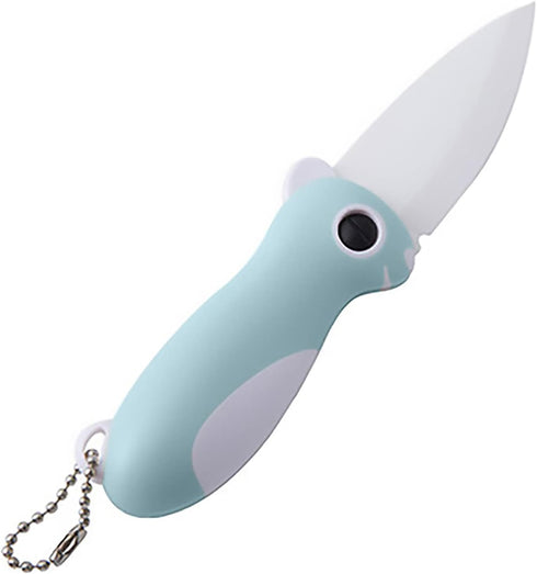 Ceramic Paring Knife, Pocket Knife Folding Knife, Super Sharp Blade only 2.3 inch, Fruit Peeling Vegetable Cutting, Easy-to-Carry (Blue)...