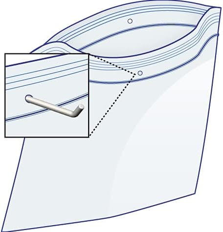 GPI - 2" x 2" - Bulk Pack of 100, 2 Mil Thick, Clear Plastic Reclosable Zip Bags, Hang Hole for Display, Durable Poly Baggies with Resealable Zip ...