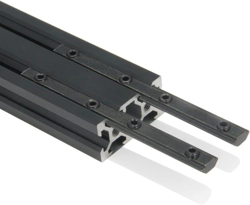 10PCS Black Straight Line Inside Connector Joint Bracket Length 3.9 Inch with M5 Screws for 6mm T Slot Aluminum Extrusion Profile 2020 Series...