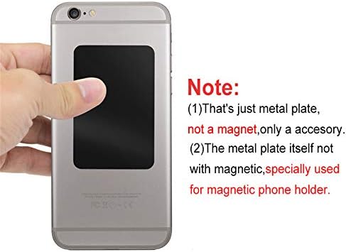 Mount Metal Plate?12Pack? for Magnetic Car Mount Phone Holder with Full Adhesive for Phone Magnet, Magnetic Mount, Car Mount Magnet-12X Rectangula...