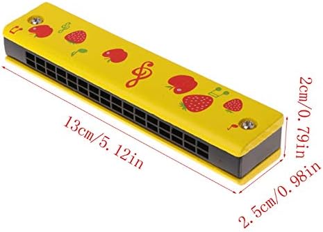 4Pcs Wooden Painted Toy Musical Instrument Play16-Hole Harmonica Parent-Child Puzzle Baby Early Education Toys for Children Gift (Random Color)...