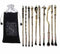 Wizard Witch Wand Make Up Brush set 10 pcs gold, hp, wizarding, halloween, costume cosmetics...