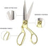 Professional Heavy Duty Tailor Scissors 8" Gold Stainless Steel Dressmaker Shears(Gold)...