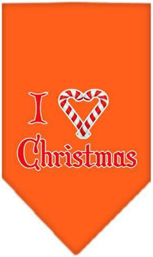 Mirage Pet Products Heart Christmas Screen Print Bandana for Pets, Small, Bright Pink...