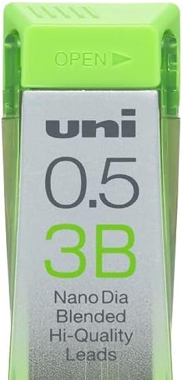 Uni Mechanical Pencil Lead, Nano Dia, 0.5mm, 3B (U05202ND3B)...