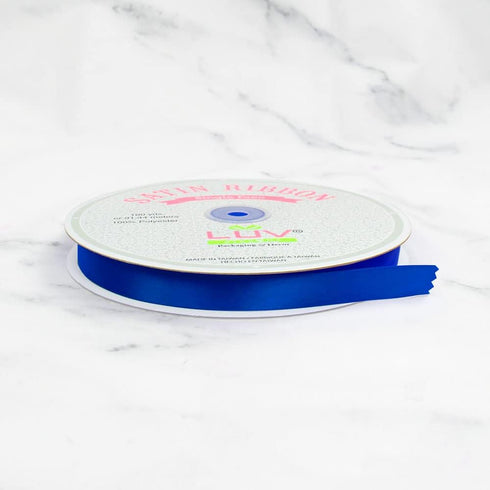Creative Ideas PSF0508-350 Solid Satin Ribbon, Royal Blue, 5/8" x 100 yd...