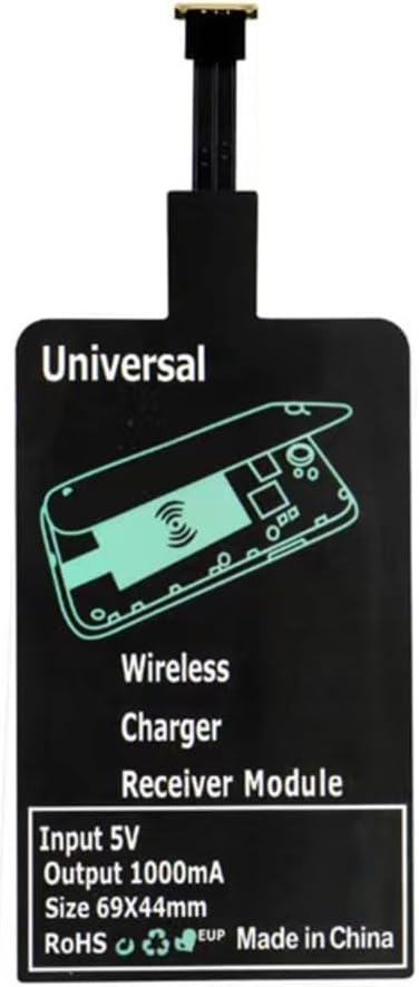 Universal Micro-USB Type A Qi Wireless Charging Receiver Patch Module Chip for Android - Fast Speed & Slim Wireless Charger Receiver - Wireless Ch...