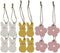 Set of 12 Bunny Flower Wood Mini Ornaments - Spring Easter - Farmhouse Rustic Decor - Jute Hangers...
