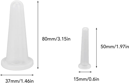 4 Pcs Silicone Facial Cupping Set, Vacuum Massage Cup Kit for Face Eyes Lips Neck, Facial Cupping System, Home SPA Massage Cupping Thera - py Set,...