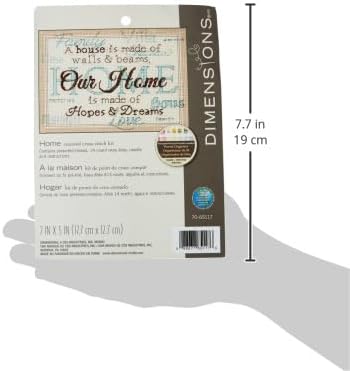 Dimensions "Our Home Decorative Counted Cross Stitch Kit, 7" x 5"...