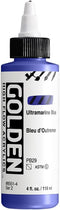 High Flow Acrylics by GOLDEN, Ultramarine Blue, 4 fl. oz. Bottle, Professional Acrylic Paint, Semi-Transparent...