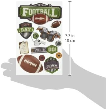 Paper House Productions STDM-0243E 3D Cardstock Stickers, Football II (3-Pack)...