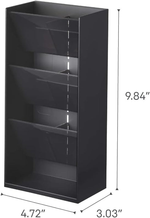 YAMAZAKI Home Tower Jewelry & Makeup Organizer, Standup Cosmetic Storage Box, Display Case - Angled - Abs Plastic...