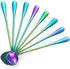 Marco Almond® Long Handle Spoons, Colorful Plated Latte Spoon, Stainless Steel Ice Cream Spoon, Iced Tea, Cocktail Stirring,Tea, Coffee, Milkshake...