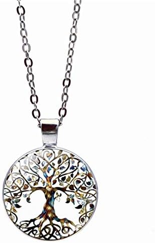 RTY Family Tree Life Tree Pendant Necklace Earrings and Bracelet Vintage Hopeful Life Tree 3pcs Jewelry Set...