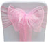 Elegant Organza Chair Sashes Sheer Fabric Sashes for Weddings, Parties, and Special Events – (Pack of 10 Pieces, Baby Pink)...