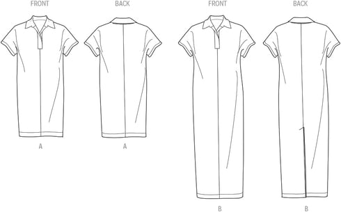 Simplicity Women's Collared Knit Dress Sewing Pattern Packet by Mimi G Style, Code S9740, Sizes 30W-32W-34W-36W-38W, Multicolor...