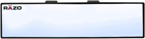 Car Mate Razo RG21 10.6" Black Frame Wide Angle Convex Rear View Mirror - Pack of 1...