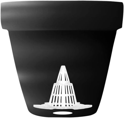 30PCS Plastic Cone Flower Pot Hole Mesh Pad 3 Sizes DIY Planter Bottom Cone Mat Mesh Hole Screens Bonsai Bottom Mat Prevent Soil Loss Leak-Proof P...