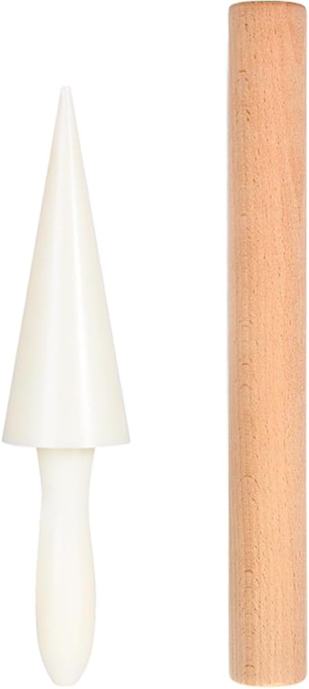 PRETYZOOM 2pcs Ice Cream Waffle Cone Roller Set, Crepe Maker Tool, Krumkake Pastry Making Tool, DIY Omelet Molds, Ice Cream Roll Crispy Egg Cone M...