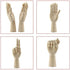 Wood Artist Drawing Manikin Articulated Mannequin with Wooden Flexible Fingers 10" Left Hand (10 inches-The Right Hand)...