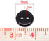 PEPPERLONELY Brand 500PC Black Resin 2 Holes Scrapbooking Sewing Buttons 9mm (3/8 Inch)...