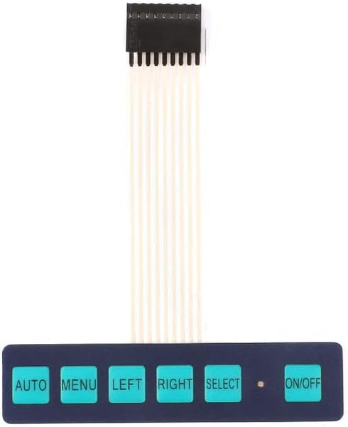 3Pcs 1x6 Matrix Array Membrane Switch Display Keypad Keyboard Switch 104*24mm 6 Keys with LED Light...