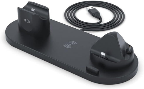 Wireless Phone Charger 6 in 1 Multi-Functional Dock (Black)...