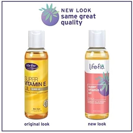 LIFE-FLO Super Vitamin E Oil 5000IU with 8 Vitamin E Compounds | Skin & Antioxidant Support | Soothing Hydration | 4 Oz | Pack of 2...