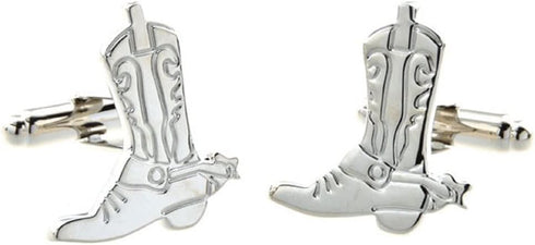 Cowboy Boot Stirrups Pair Cufflinks in a Presentation Gift Box & Polishing Cloth...
