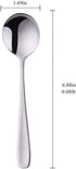 7-Inch Soup Spoons, Baikai Bouillon Spoon,18/10 Stainless Steel Finished Table Dinner Spoons Set of 4 (Silver)...