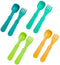 Re-Play Toddler Forks and Spoons Set - 4x4 Utensils Set for Kids - Dishwasher and Microwave Safe - Made in USA - Set of 8-5.8" x 1.2" x 0.2" - Aqu...