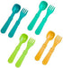 Re-Play Toddler Forks and Spoons Set - 4x4 Utensils Set for Kids - Dishwasher and Microwave Safe - Made in USA - Set of 8-5.8" x 1.2" x 0.2" - Aqu...