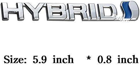 EmbRoom Hybrid Emblem Fender 3D Metal Badge Decal Replacement for Universal Car (Blue Chrome)...