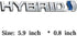 EmbRoom Hybrid Emblem Fender 3D Metal Badge Decal Replacement for Universal Car (Blue Chrome)...