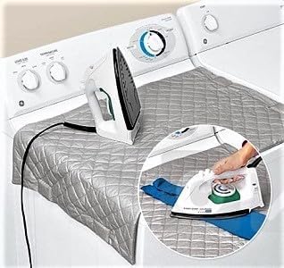 Dependable Industries Inc. Essentials Ironing Board Pad to Use Anywhere Quilted Magnetic Corners Iron Anywhere Travel Home with Silicone Heat Resi...