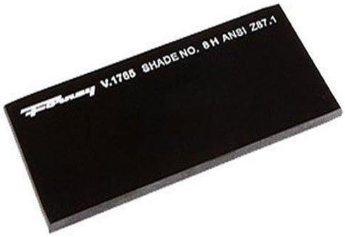 Forney 57008 Lens Replacement Hardened Glass, 4-1/4-Inch-by-2-Inch, Shade-8 , Black...